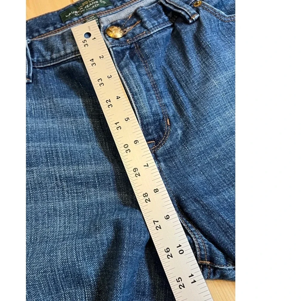 Lauren Ralph Lauren Women Straight Leg Blue Jeans Classic Preppy 10 Cotton Denim